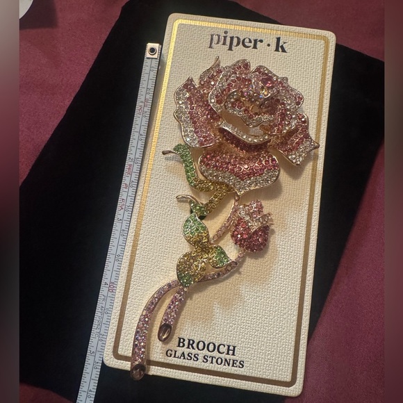 Piper•K GORGEOUS & SO FUN!Gold/Pink Floral Brooch-why wear a flower that dies?😆 - Picture 3 of 6